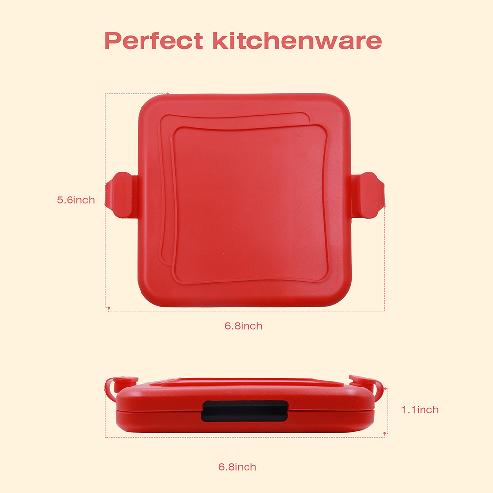 Sartén diagonal para sándwich de microondas