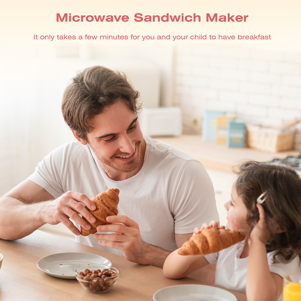 Sartén diagonal para sándwich de microondas