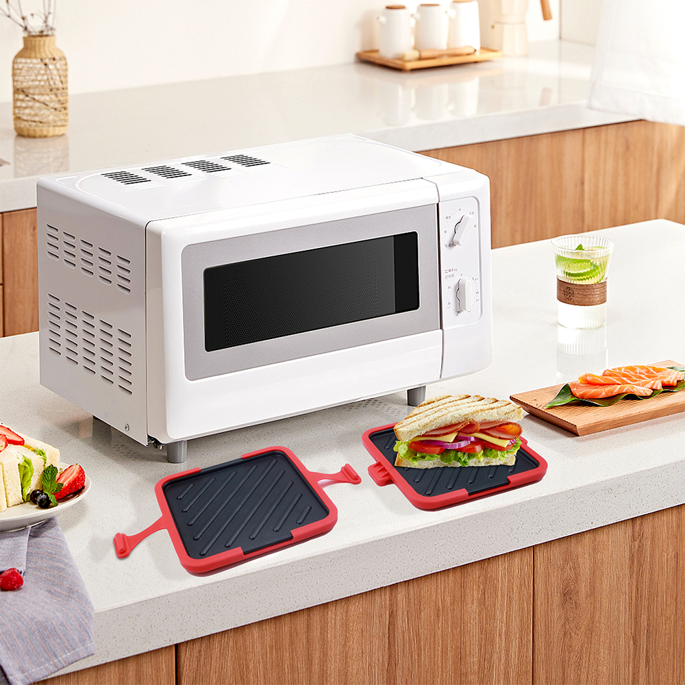 Sartén diagonal para sándwich de microondas
