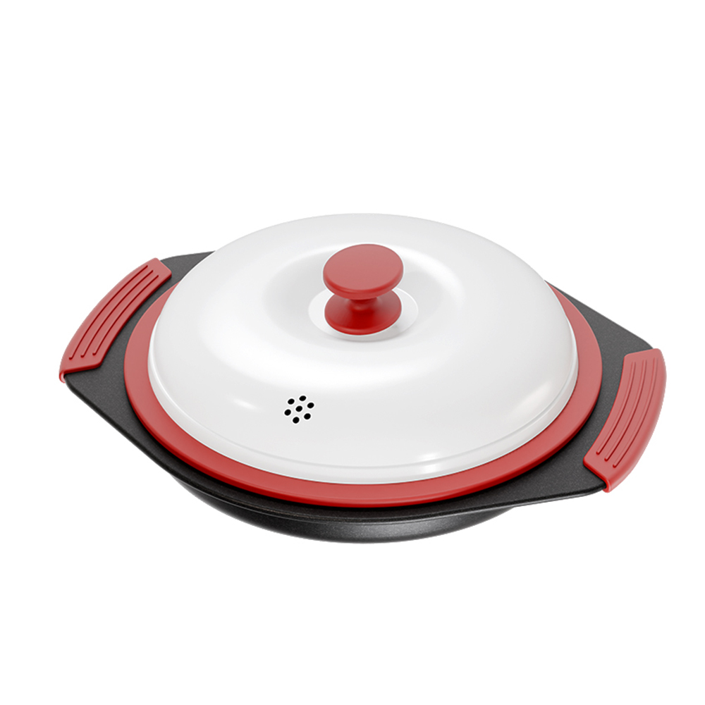 Sartén para parrilla Big Ear poco profunda para microondas